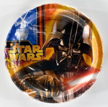 2005 Star Wars Darth Vader Paper Plates Pack Of 8 Ct 6.75&quot; Birthday Party - £3.89 GBP