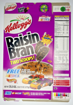2001 Empty Kellogg&#39;s Raisin Bran Nascar 25.5OZ Cereal Box SKU U198/185 - $18.99