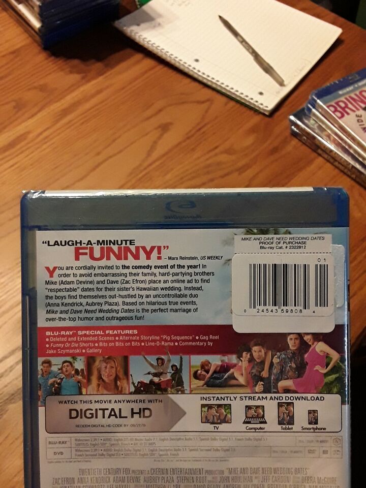 Mike and Dave Need Wedding Dates (Blu-ray/DVD, 2016) Item image 4