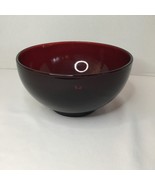 Handcrafted Royal Ruby by Anchor Hocking Lacquered Bowl 10&quot; Diameter 5&quot; ... - $360.81 MXN