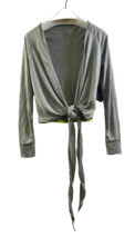 Nike Womens Long Sleeve Training Open Front Tie Top Cardigan-Flax Gray, XS - £27.91 GBP