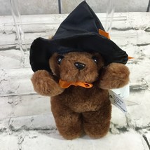 Halloween Bear W Witch Hat Black Brown Orange Great American Fun Corp Mi... - £7.77 GBP