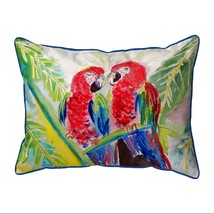 Betsy Drake Two Parrots Extra Large 20 X 24 Indoor Outdoor Pillow - £54.52 GBP