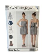 Simplicity 2250 Cynthia Rowley Dress Jacket Tie Belt Size 6-14 - $7.67