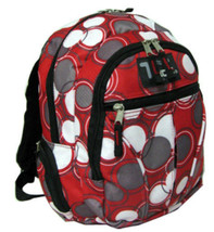 RED Circles Backpack School Pack Bag NEW  282PB Small Kids Size - $16.82