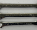 3 x Craftsman 3/16&quot; 15/64&quot; 5/16&quot; Combination 6 Pt Ignition Midget Wrench... - £14.62 GBP