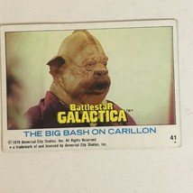 BattleStar Galactica Trading Card 1978 Vintage #41 Big Bash On Carillon - £1.47 GBP