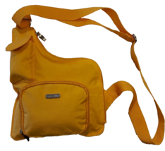 Baggallini Sling Backpack Uptown Slim Crossbody Bag Messenger Travel Yellow - £21.69 GBP