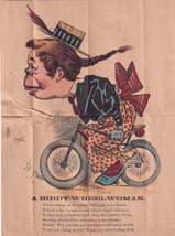 A BIDDY WHEEL WOMAN Comic Page c.1899 Pleasant Hill Missouri Original En... - $8.00