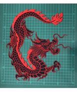 Asian Dragon Embroidered Patch XL XXL 10" Applique for Jacket Back Embro... - $22.46+