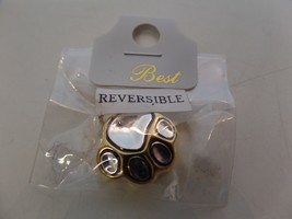 &quot;BEST&quot;  Reversible Paw Print Charm in Goldtone &amp; Silvertone New In Package - $13.86