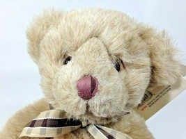 Russ Teddy Bear Plush Caress Soft Pets Tan Stuffed Animal #4568 Brown Bow Tie  - $29.95