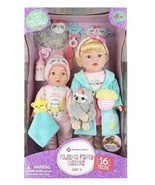 New - SWEET SISTERS DOLLS &amp; ACCESSORIES 16 PCS PAJAMA PARTY, BLONDE - £29.41 GBP