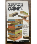 Protocol Mini Wooden Stacking Blocks Game Raise Your Game ~ NIP New - $154.33 MXN