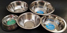 Pet Food Water Stainless Steel Bowls Cats &amp; Dogs  1 Bowl/Pk Select: Bowl... - £2.37 GBP+