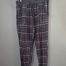 Secret Treasures Gray and Pink Plaid Joggers - $8.82