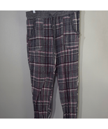 Secret Treasures Gray and Pink Plaid Joggers - $8.82