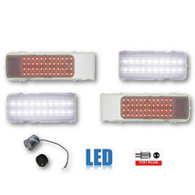 68 Chevy Camaro Clear LED Tail Light &amp; Back Up Lamp Lenses w/ Flasher Set of 4 - $152.84