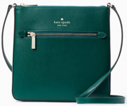 NWB Kate Spade Sadie North South Crossbody Dark Green Leather K7379 Gift Bag Y - £81.48 GBP