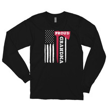 Proud Firefighter Grandma Thin Red Line Hero Fire Fighter Support Long sleeve t- - £23.48 GBP