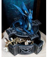 Ebros Celtic Cross Bifrost Altar Drake Dragon Jewelry Box Sculpture Trin... - $47.83 CAD