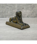 Vintage Collectible Egyptian Great Sphinx Brass Paperweight 4&quot; Long - $54.33 CAD