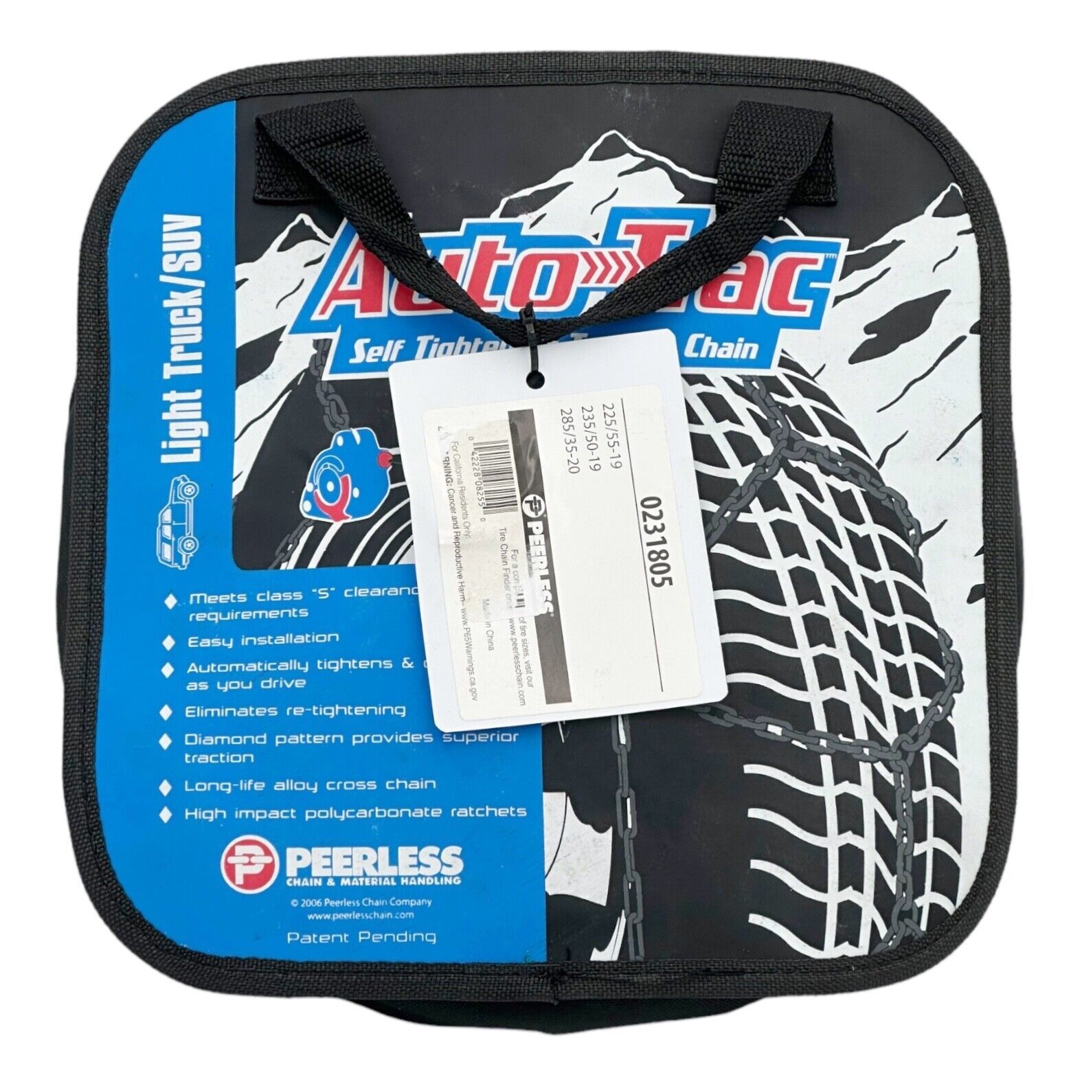 NEW Peerless AutoTrac Lt Truck/SUV Tire Chains Self Tightening Traction 0231805 Tire Chains
