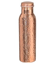 Hammered Copper Tamba Bottle for Water Joint-Free with Ayurvedic Benefit 900 ml - £24.16 GBP