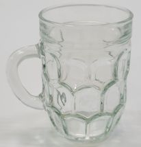 C) Vintage 4" Honeycomb Dimple Beer Mug Clear Bar Drinking Glass - $5.93