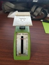 Vintage Avocado Green Chadwick Metal Diet Scale, Made in Japan, - $6.86