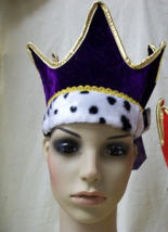 Purple Royal Queen King Costume Plush Crown Royalty Court Majesty Prince... - $8.86