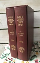 1830-1975 History of Chemung County NY Vtg 2 Books Set by Byrne &amp; Towner 1986 - £99.20 GBP