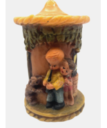 Vintage German Gunter Kerzen 5&quot; Carved Candle Tree with Playful Children... - £18.32 GBP