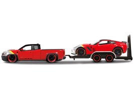 2017 Chevrolet Colorado ZR2 Pickup Truck Red and 2015 Chevrolet Corvette Z06 Red - £60.25 GBP