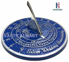 NauticalMart Silver Wedding &amp; Anniversary Sundial Gift - £62.41 GBP