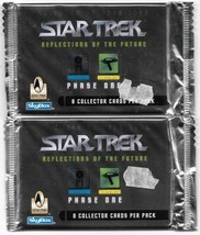 Star Trek Reflections of Future Trading Cards Phase One 2 UNOPENED PACKS 1995 - £6.16 GBP