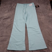 Dickies Pants Womens M Sky Blue Medical Uniform Pull On Scrub Bottoms - £17.97 GBP