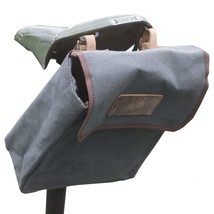 Medium Canvas + Leather Saddle / Handlebar / Frame Bag for Bicycles in O... - $31.34
