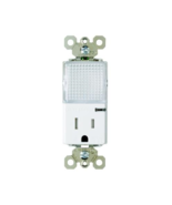 P&amp;S TM8HWLE-ICC4 Hallway Light+Power Outlet w/ light Sensor, Ivory - 5 Pack - £47.74 GBP