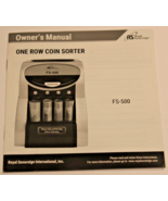 OWNER’S MANUAL - ROYAL SOVEREIGN FS-500 ONE ROW COIN SORTER - £2.36 GBP