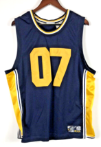 Vintage Basketball Jersey Size XL Mens Blank Michigan Blue Gold #7 Adult Y2K - $27.69