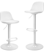 Finnhomy Bar Stools Set of 2 Swivel Barstools with Footrest White Modern... - $2,822.32 MXN