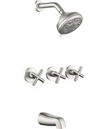 3 Handles Shower Faucet Set with Tub Spout Bathtub Shower Faucet Combo Set - $1,843.79 MXN