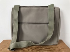Maxx New York Khaki Olive Green Nylon Fabric Zipper Shoulder Bag Purse - £23.89 GBP