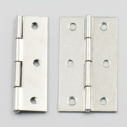 Bluemoona 10 Pcs - Cabinet Drawer Door Stainless Steel Butt Hinges Furniture Har