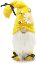 Bumble Bee Gnomes Plush Elf Decorations Yellow Handmade Honey Bee Gnome Scandina - £23.92 GBP