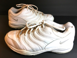 Nike Air Golf Shoe Womens Size 10 White Gray Sneaker Swoosh Leather Y2K Vintage - £22.99 GBP