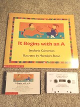 It Begins with an A book and cassette tape by Stephanie Calmenson Schola... - £7.67 GBP