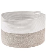 Cotton Rope Storage Basket 67L Woven Blanket Basket 20 x 20 x 13 in - $23.97