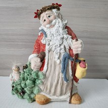 Hand Crafted Santa Claus Figurine Signed Kristin CA Cast Art Industries Vtg 90s - £35.41 GBP